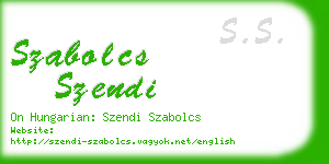 szabolcs szendi business card